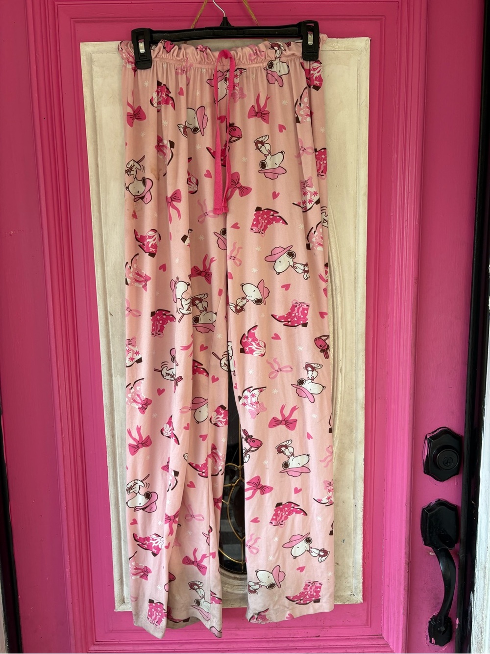 Peanuts Pink Bunny Print Pajama Pants